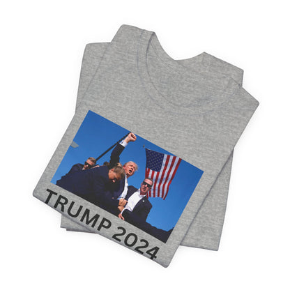 Unstoppable Spirit: Trump 2024 Rally Fist Up Tee