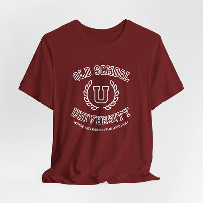 Old School University Unisex Jersey Short Sleeve Tee