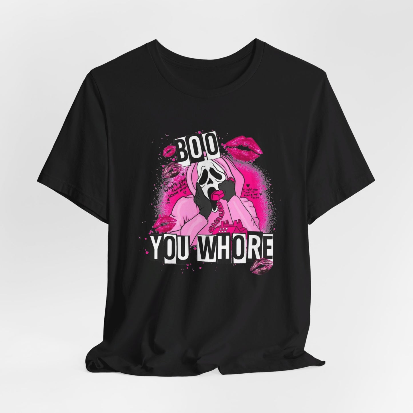 Boo You Whore Horror Movie Unisex Graphic Short Sleeve Tee