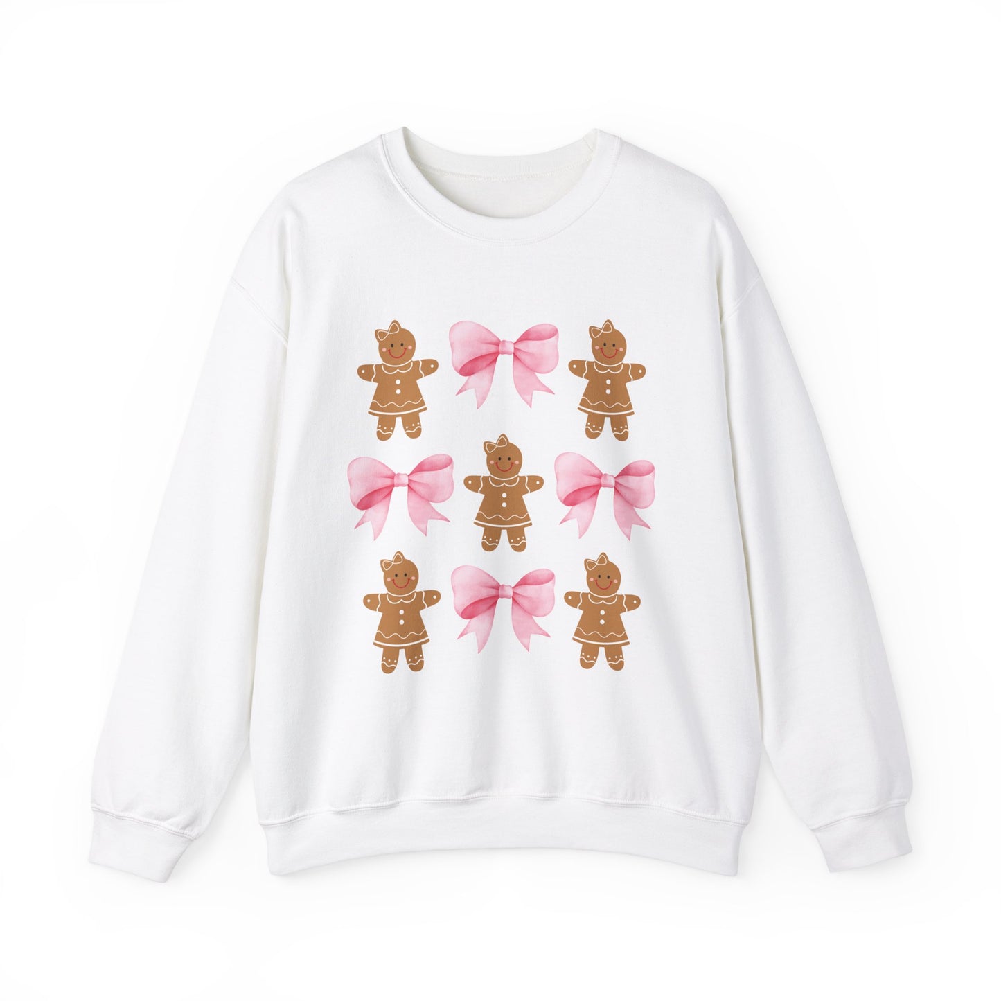 Coquette Pink Gingerbread Christmas Sweatshirt