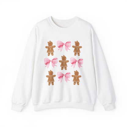 Coquette Pink Gingerbread Christmas Sweatshirt