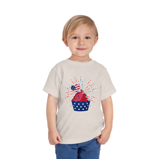 USA Cupcake Toddler Short Sleeve Tee