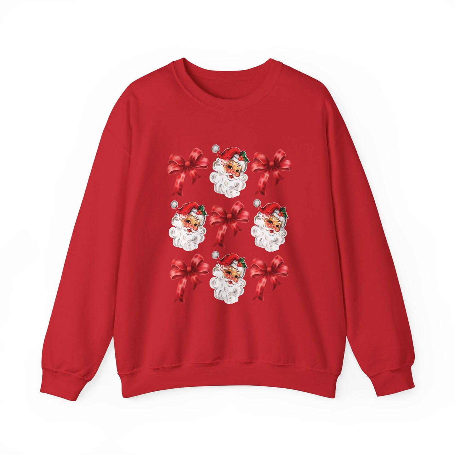 Christmas Santa Coquette Red Bow Sweatshirt