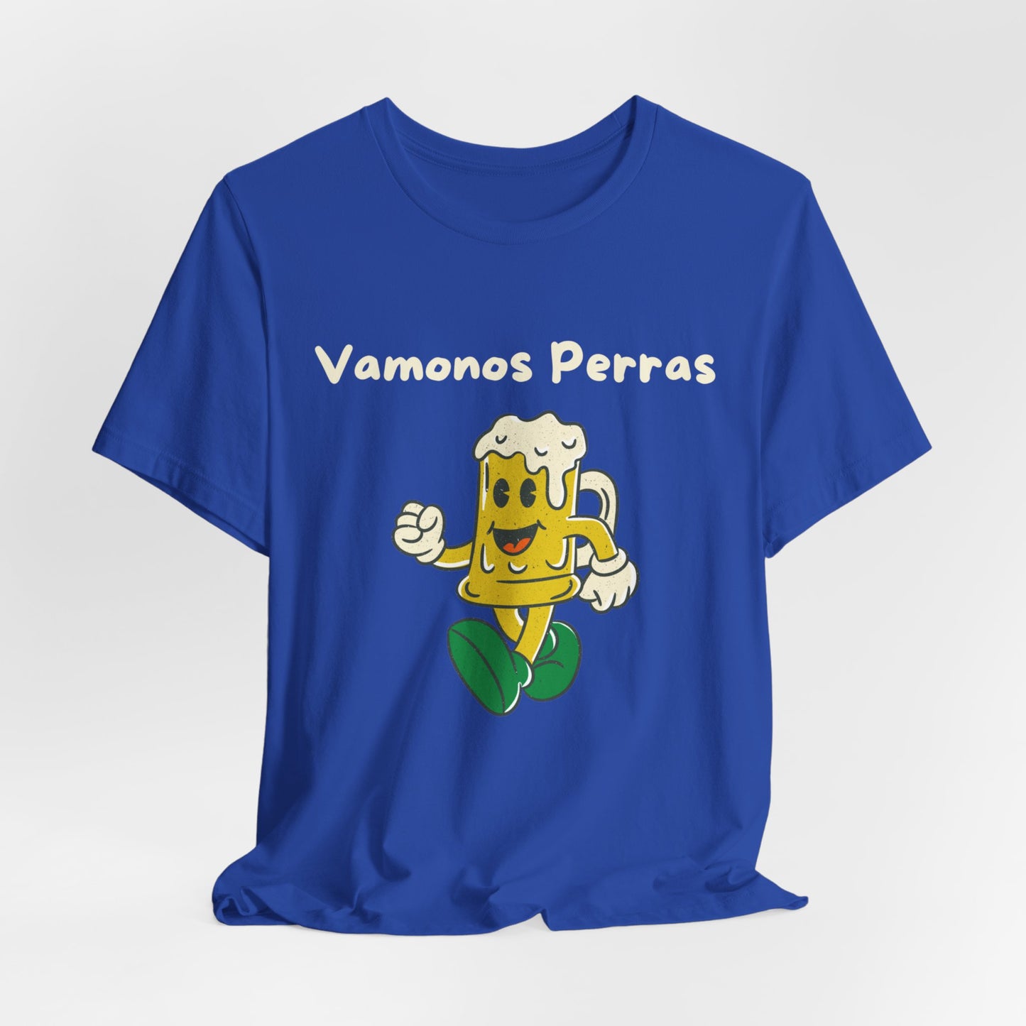 Vamonos Perras Cheerful Beer Mug T-Shirt | Unisex Jersey Short Sleeve Tee