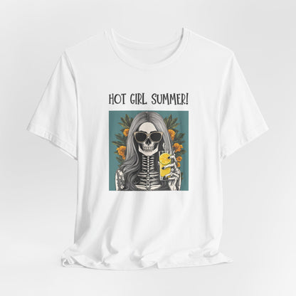 Hot Girl Summer Skeleton Drinking Margarita Tee