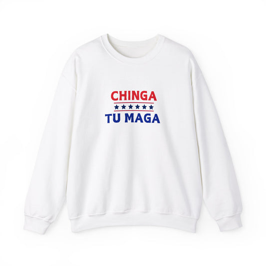 Chinga Tu MAGA Unisex Heavy Blend Crewneck Sweatshirt