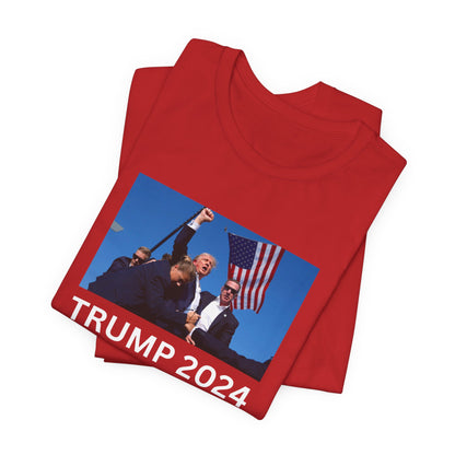 Unstoppable Spirit: Trump 2024 Rally Fist Up Tee