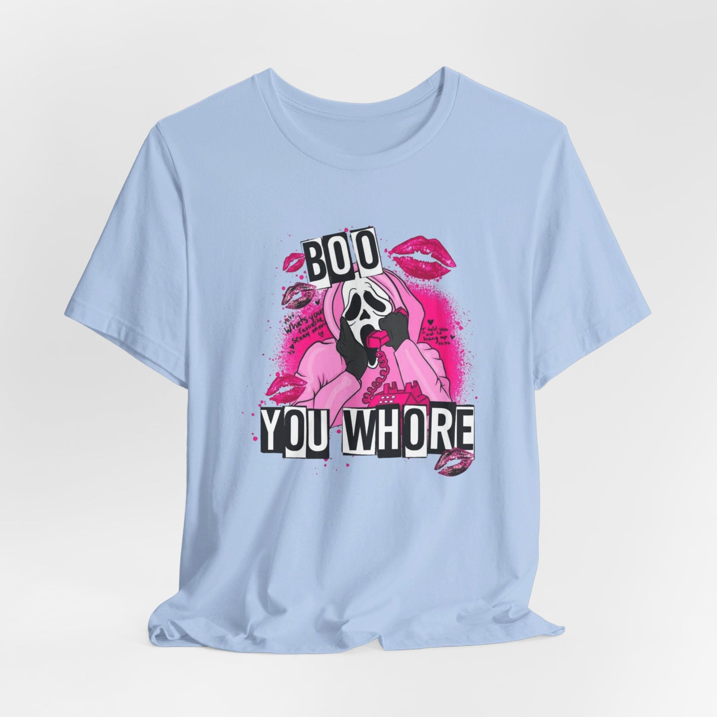 Boo You Whore Horror Movie Unisex Graphic Short Sleeve Tee