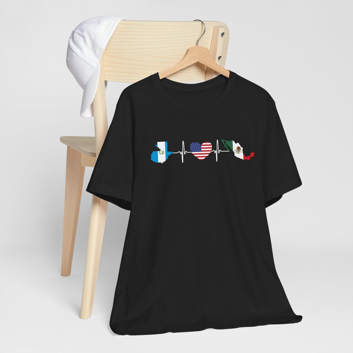 Heritage Heartbeat Tee: USA, Guatemala & Mexico