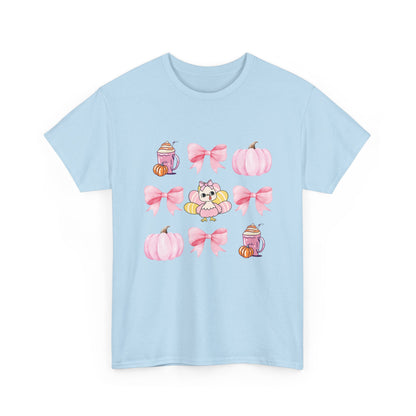 Pink Coquette Thanksgiving Heavy Cotton Tee