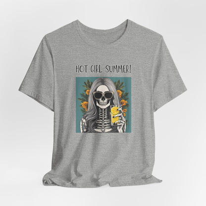 Hot Girl Summer Skeleton Drinking Margarita Tee