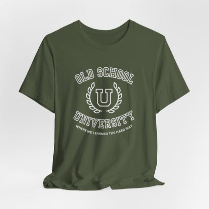 Old School University Unisex Jersey Short Sleeve Tee