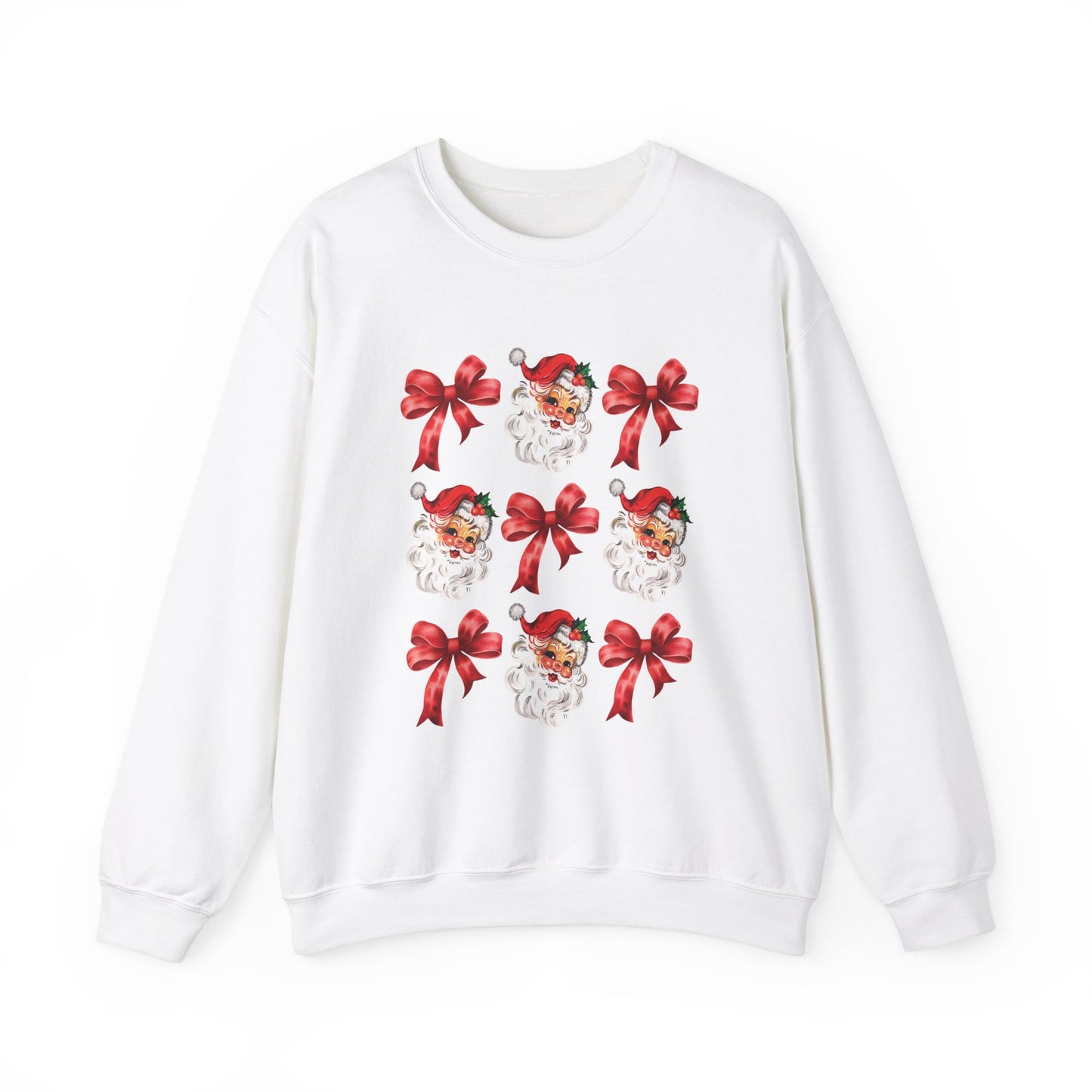 Christmas Santa Coquette Red Bow Sweatshirt