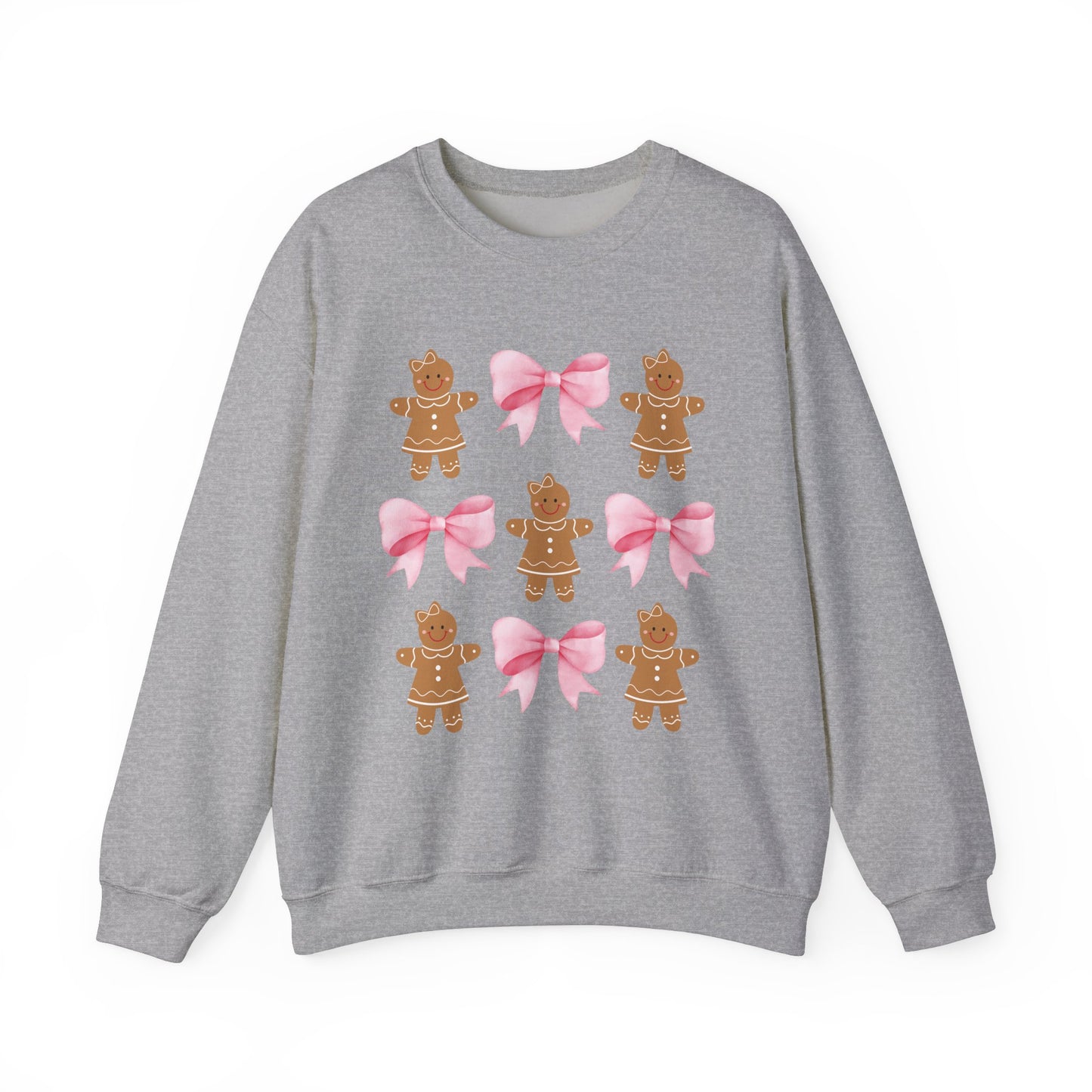 Coquette Pink Gingerbread Christmas Sweatshirt