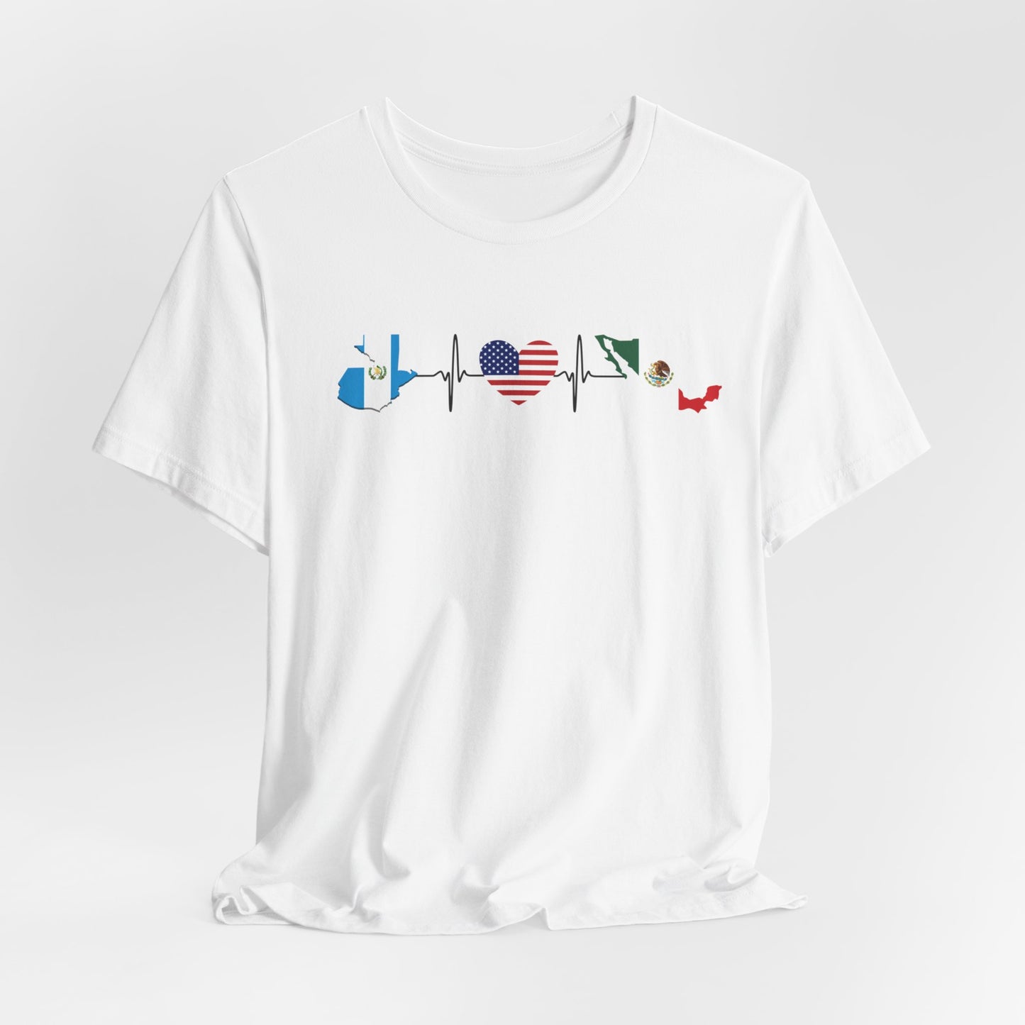 Heritage Heartbeat Tee: USA, Guatemala & Mexico