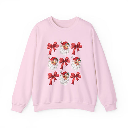 Christmas Santa Coquette Red Bow Sweatshirt