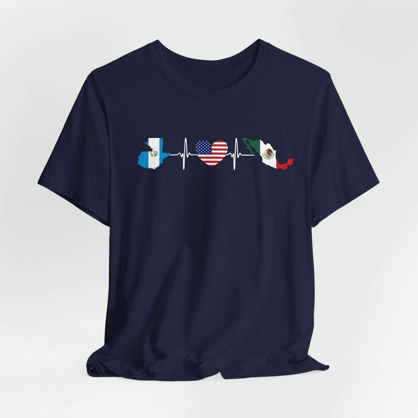 Heritage Heartbeat Tee: USA, Guatemala & Mexico