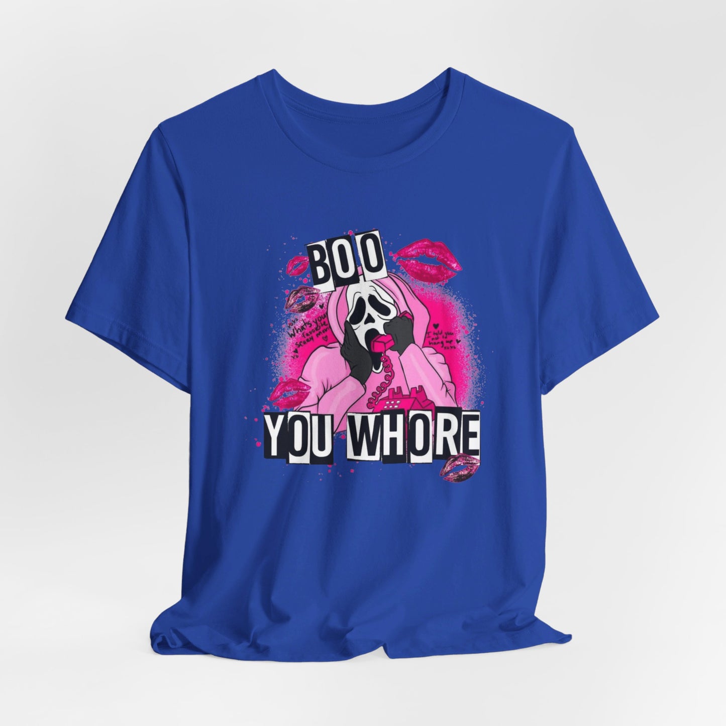 Boo You Whore Horror Movie Unisex Graphic Short Sleeve Tee