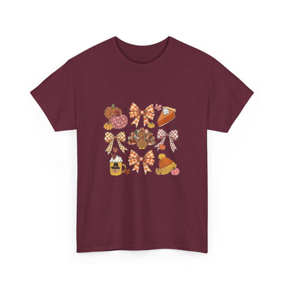 Coquette Thanksgiving Unisex Tee, Retro Holiday Shirt