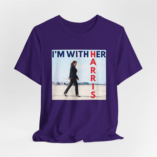 I'M WITH HER HARRIS Unisex Jersey Short Sleeve Tee