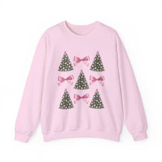 Coquette Bow Pink Christmas Sweatshirt