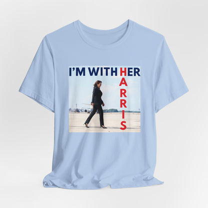 I'M WITH HER HARRIS Unisex Jersey Short Sleeve Tee