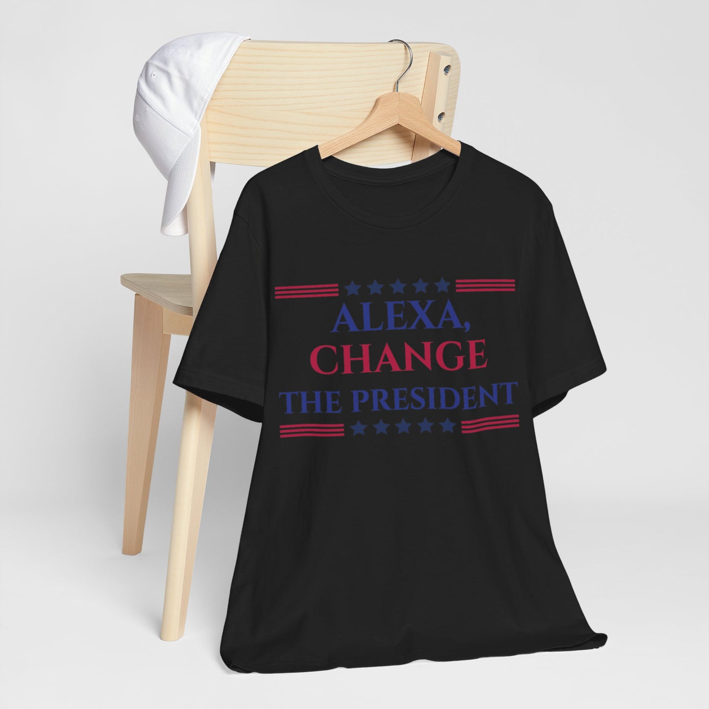 ALEXA, CHANGE THE PRESIDENT Unisex Jersey Short Sleeve Tee