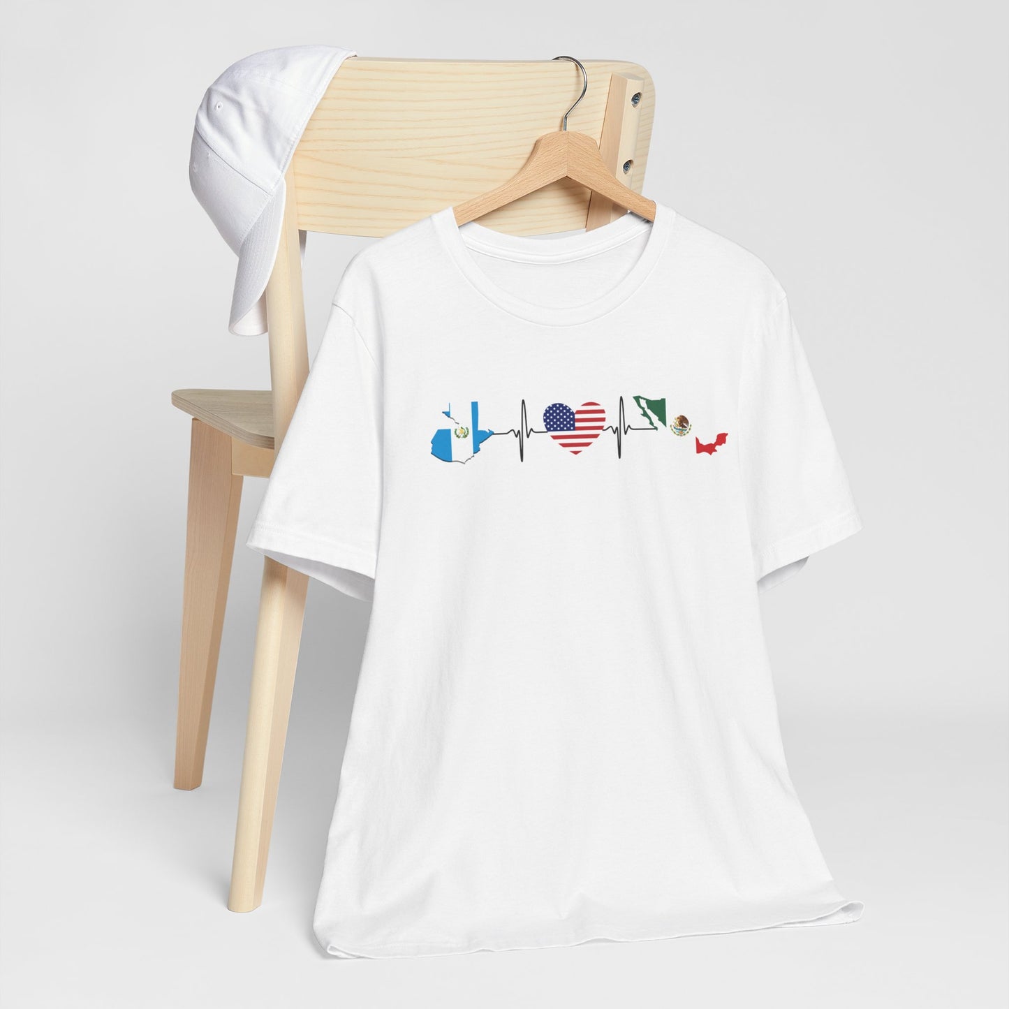 Heritage Heartbeat Tee: USA, Guatemala & Mexico