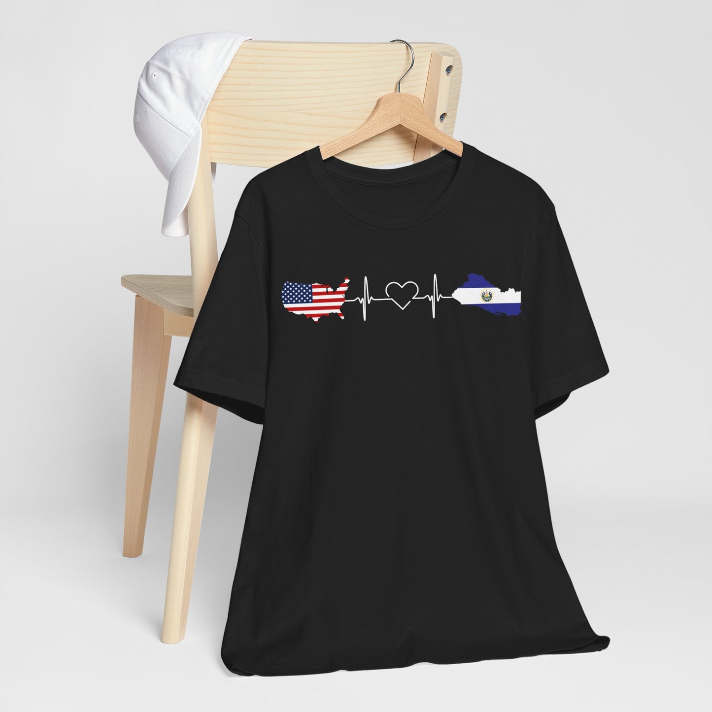 Heritage Heartbeat Tee: USA & El Salvador