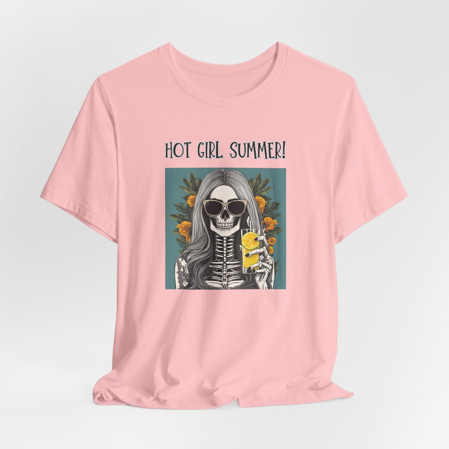 Hot Girl Summer Skeleton Drinking Margarita Tee