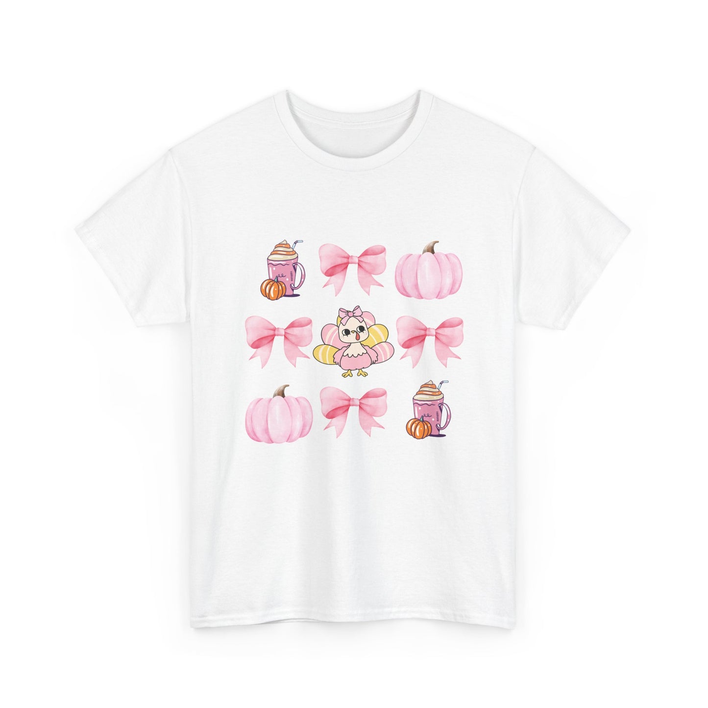 Pink Coquette Thanksgiving Heavy Cotton Tee