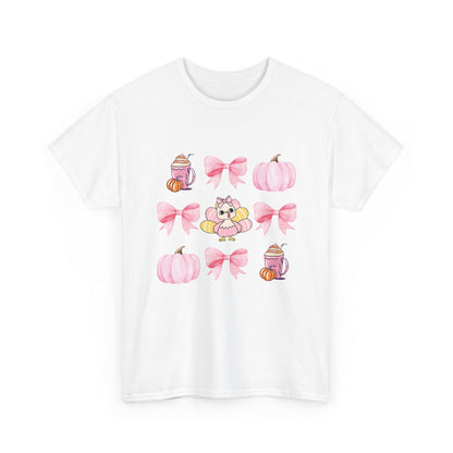 Pink Coquette Thanksgiving Heavy Cotton Tee