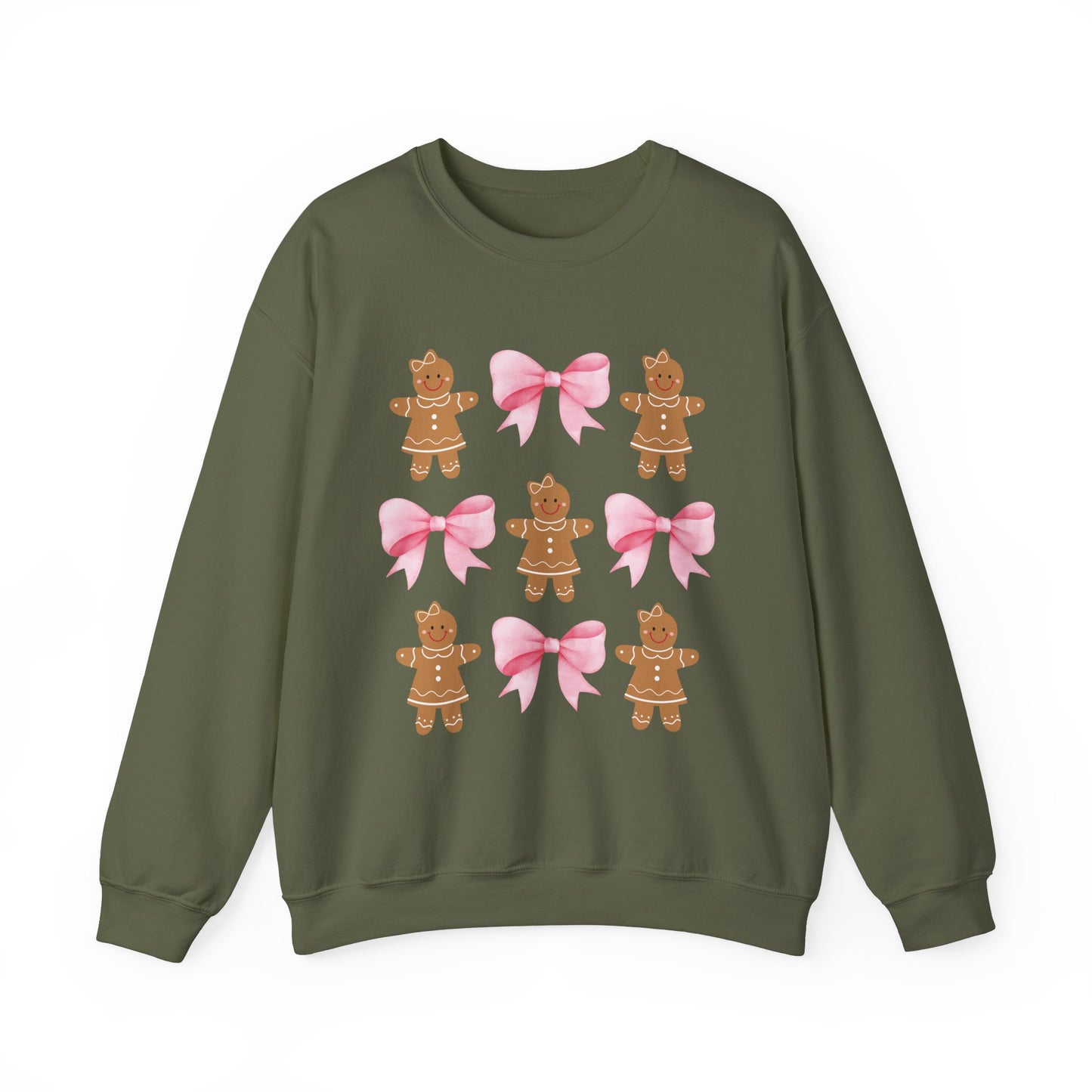 Coquette Pink Gingerbread Christmas Sweatshirt