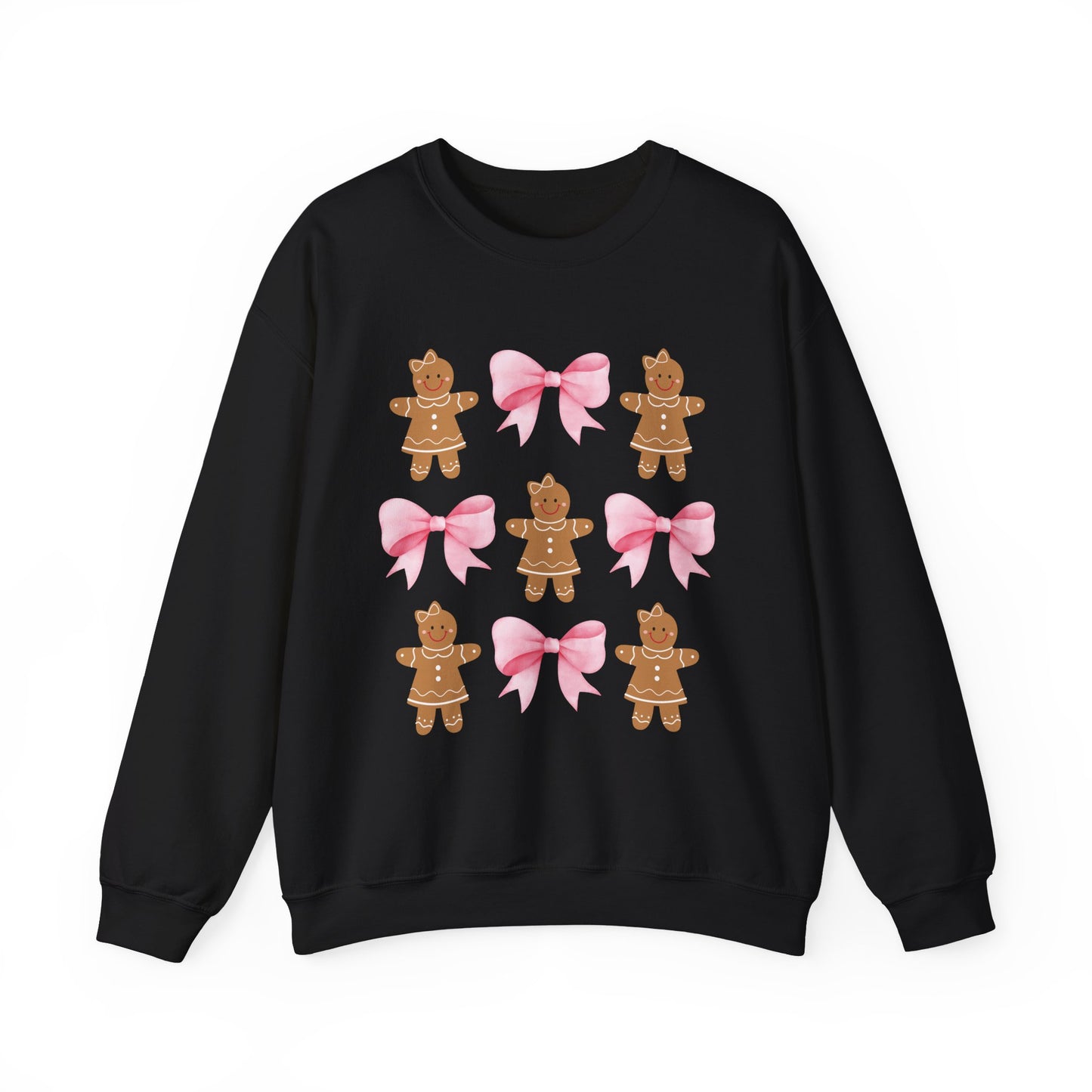 Coquette Pink Gingerbread Christmas Sweatshirt