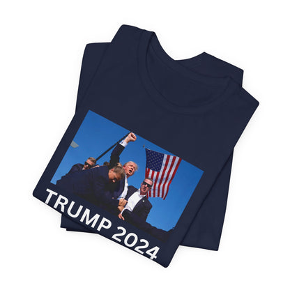 Unstoppable Spirit: Trump 2024 Rally Fist Up Tee