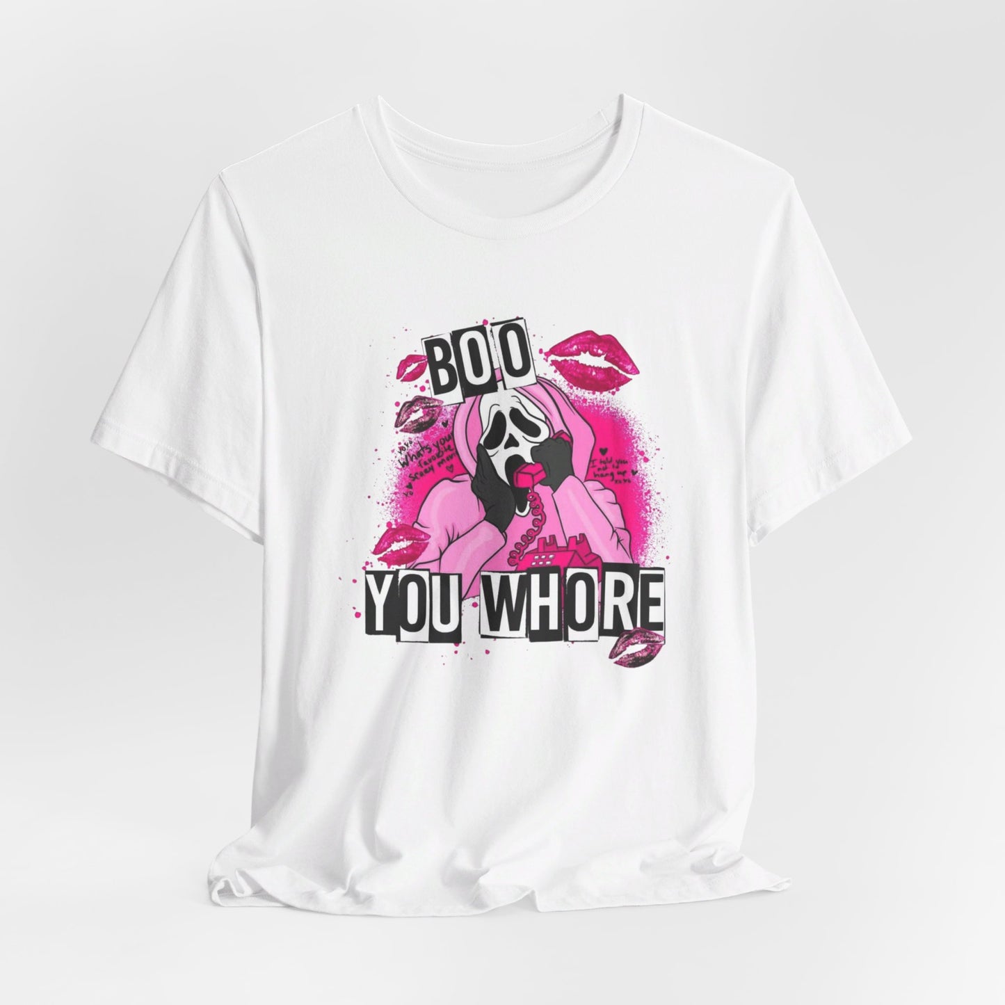 Boo You Whore Horror Movie Unisex Graphic Short Sleeve Tee