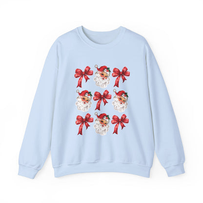 Christmas Santa Coquette Red Bow Sweatshirt