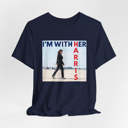 I'M WITH HER HARRIS Unisex Jersey Short Sleeve Tee