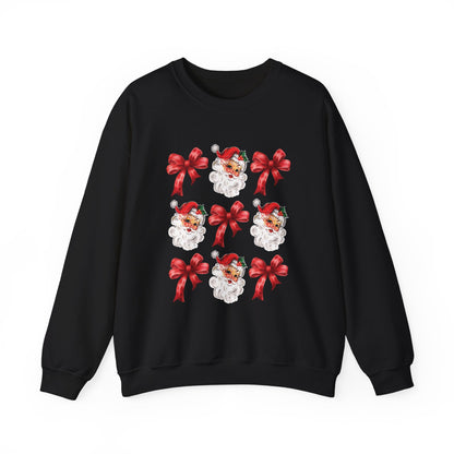 Christmas Santa Coquette Red Bow Sweatshirt