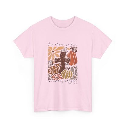 Religious Cross and Pumpkin Unisex Tee