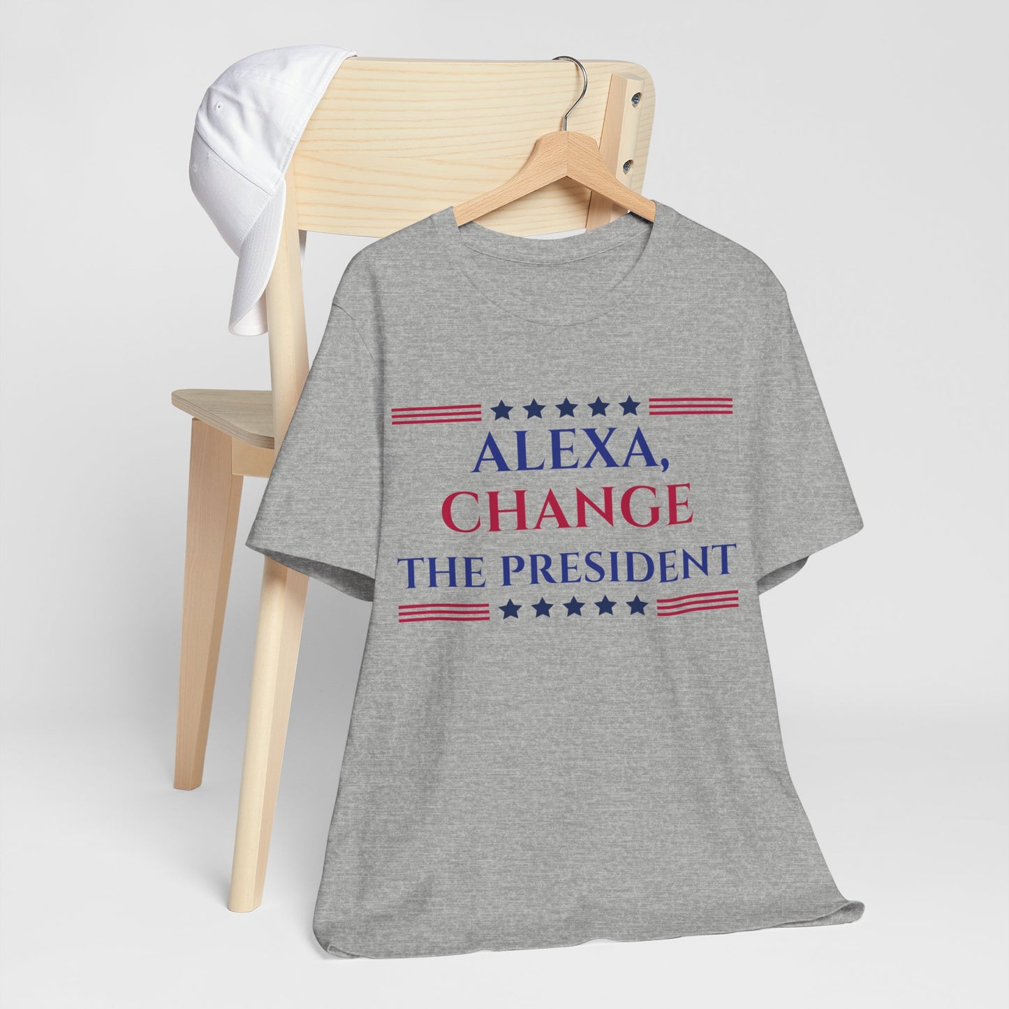 ALEXA, CHANGE THE PRESIDENT Unisex Jersey Short Sleeve Tee