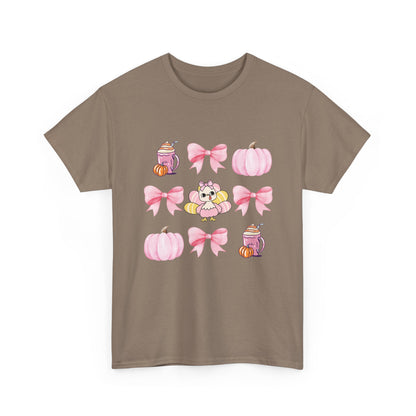 Pink Coquette Thanksgiving Heavy Cotton Tee