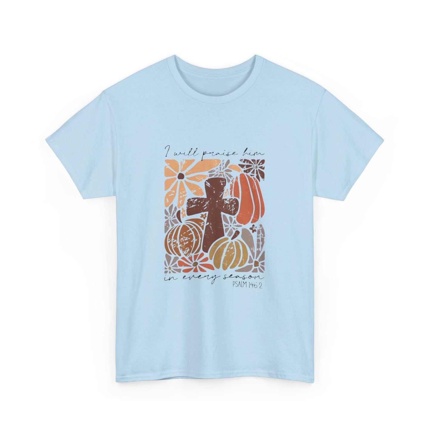 Religious Cross and Pumpkin Unisex Tee